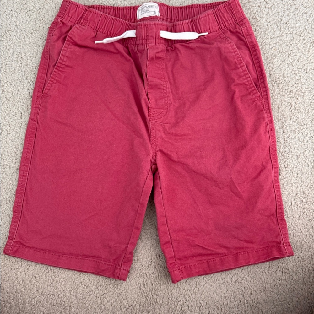 Free Planet Kids Red Elastic Waist dress Shorts, vacation, school spring break